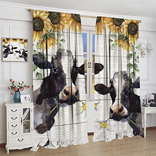 Cortinas De Ventana De Vacas Jestronry, Divertidas Cortinas