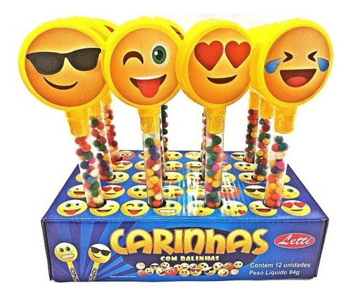 Kit 2 Caixas Carinhas Com Balinhas - Sacolinha Surpresa