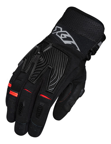 Luva X11 Havoc Preto Motociclista Proteção Couro Touch Moto