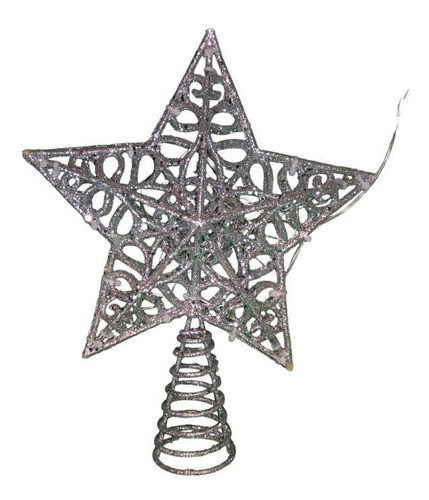 Estrella Decorativa P/arbol Navideno Luz Led 