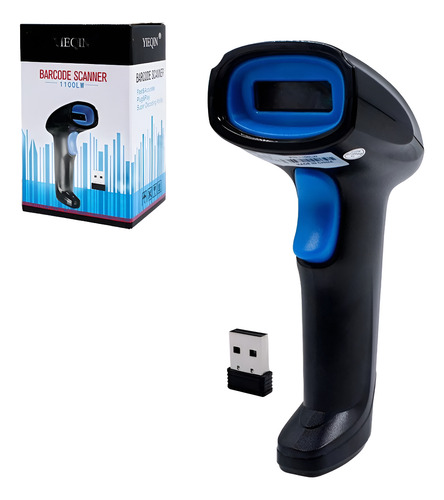 Leitor De Código De Barras Sem Fio Usb Preto Ean Wireles