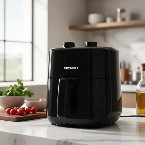 Fritadeira Air Fryer Elétrica Startools Sem  Óleo 3.4 Litros Preto 220v