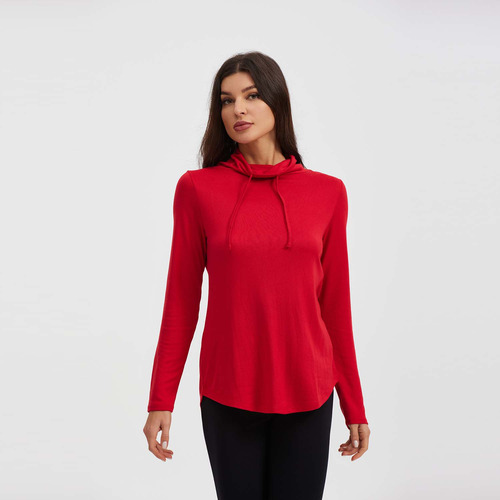 Sweater Mujer Con Bolsillo Gris Melange Fashion's Park 364