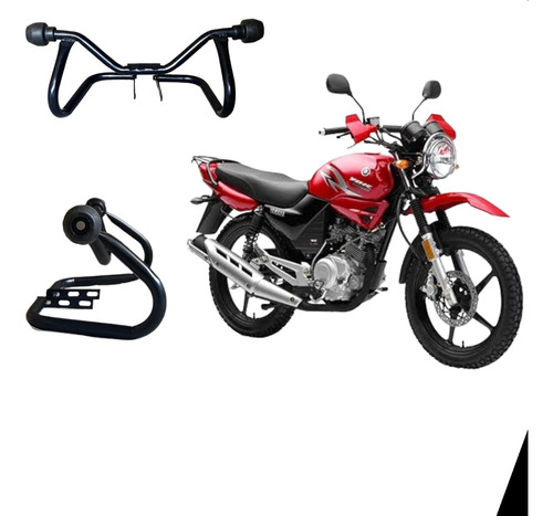 Defensa Para Motocicleta Proteccion  Estilo Ybr 150 Negra