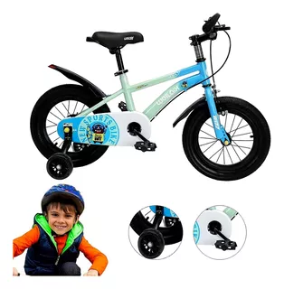 Bicicleta Infantil Niños R-12 Deportiva Ruedas Entrenamiento Color Verde claro Tamaño del cuadro 12