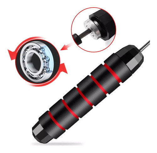 Corda De Pular Cross Speed Rope Rolamento Profissional