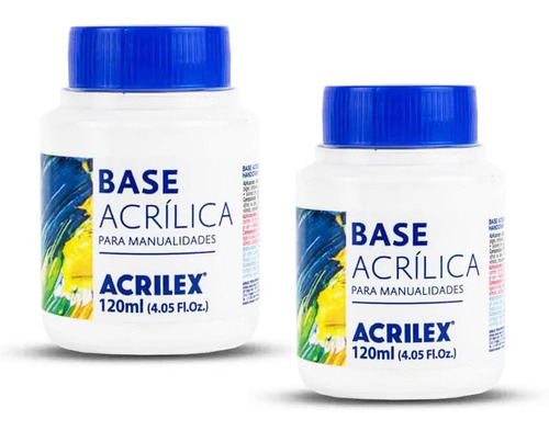 2 Base Acrílica Para Artesanato 120ml Atóxica Acrilex