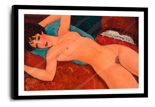 Marco De Poliuretano Con Poster Desnudo Reclinado 45x70cm