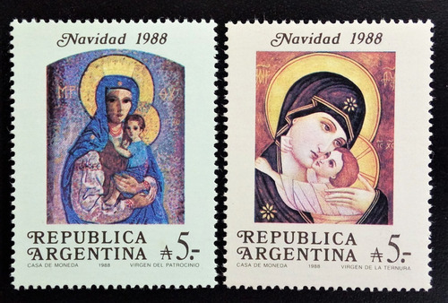 Argentina Arte, Serie Gj 2427-28 Navidad 1988 Mint L15619