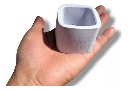 Maceta De Yeso Cuadrada Souvernir Velas Cera Soja Decoracion Blanco 50 Unidades