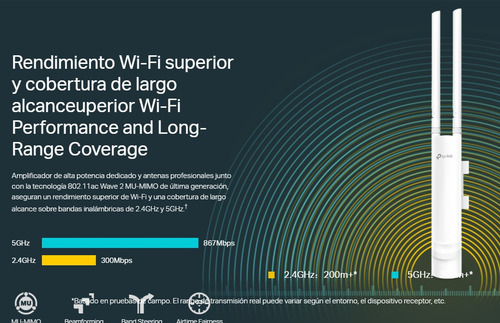 Access Point Tp-link Eap225-outdoor Dual Band 1200mbps Poe