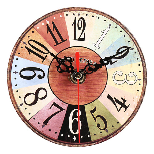 Reloj Redondo De Mdf Artístico Estilo Europeo Antiguo # 3
