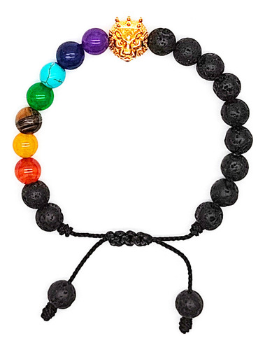 Pulsera 7 Chakras Cuarzos Leòn Alfa Unisex + Estuche 