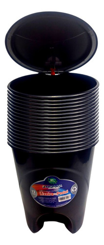 Lixeira Pedal Plástica Banheiro Cozinha Escritório 12lt 12un