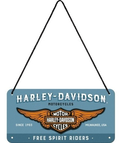 Cartel Colgante Nostalgic-art® Harley-davidson - Logo Blue