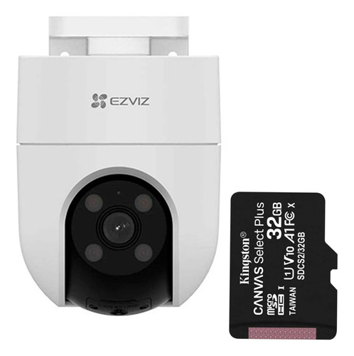 Cámara De Seguridad Ezviz H8c 2mp + Memoria Micro Sd 32 Gb
