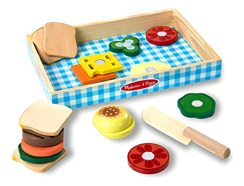 Melissa - Doug Set De Fabricacion De Sandwiches De Madera