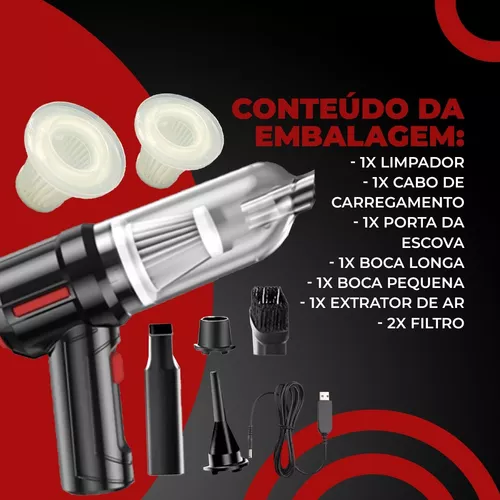 Mini Aspirador Soprador 3em1 De Ar Portátil Usb Recarregável - U-shops -  Aspirador de Pó Portátil - Magazine Luiza