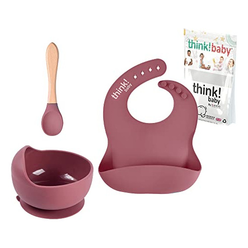 Set De Cuenco Y Babero De   Think Baby®, Cuchara De Ba...