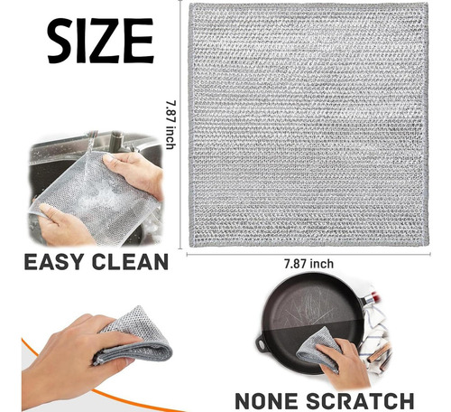 Trapos De Lavado De Platos Onedigi 20x20cm 6pcs Doble Capa