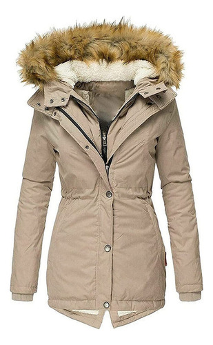 Chaqueta Parka Militar Gruesa De Invierno Cálida Para Mujer