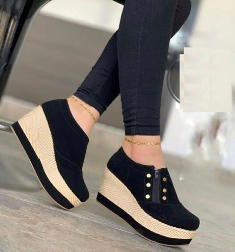 Zapato Zapatillas Sandalia Tacón Plataforma Para Dama Mujer