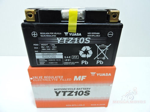 Bateria Moto Yuasa Ytz10s Cb600rr Hornet 2010 R1 Bmw Aprilia