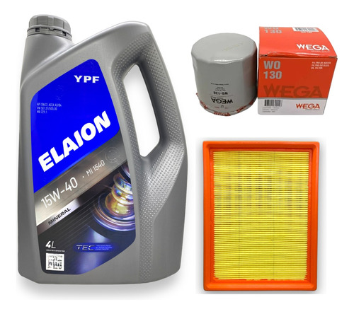 Kit 2 Filtros Aceite Y Aire Meriva + Aceite Ypf Elaion 15w40