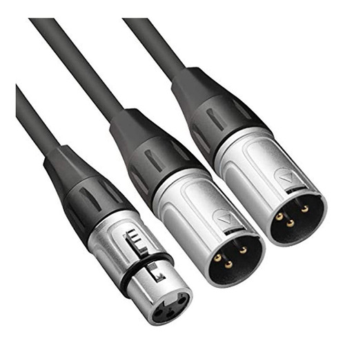 Tisino Cable Divisor Xlr, 1 Xlr Hembra A 2 Xlr Macho Patch Y