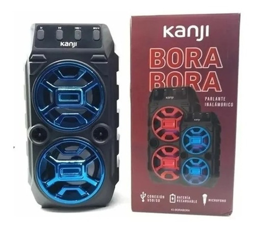 Imagen 5 de 5 de Parlante Inalambrico Portatil C/luces Led Bluetooth 10w Bora