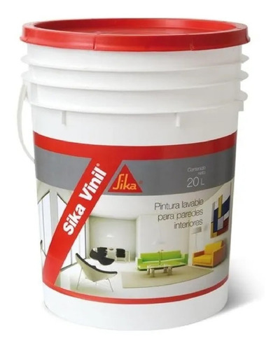 Sikavinil Pintura Interior Superlavable 20lt+rodillo+bandeja