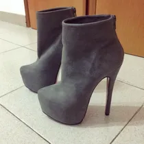 Comprar Botines Tacones Botas Gris Aishop Talla 35,5