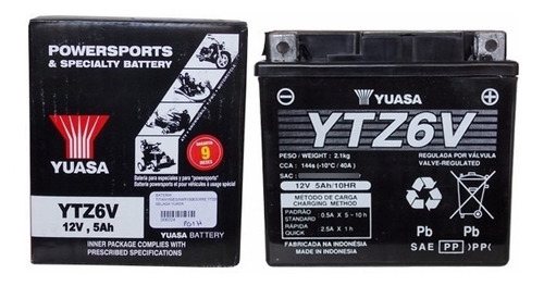 Imagen 2 de 2 de Bateria Yuasa Ytz6 V = Ytx5l Bs Gel Cg New Titan 150 Motofas