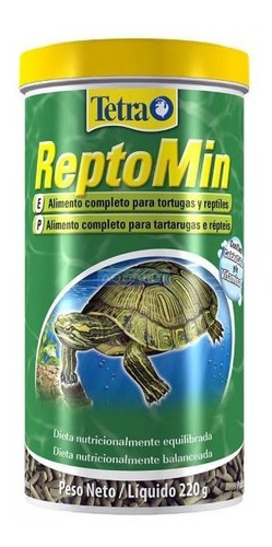 Ração Para Tartaruga Aquática Tetra Reptomin 220g Repto Min