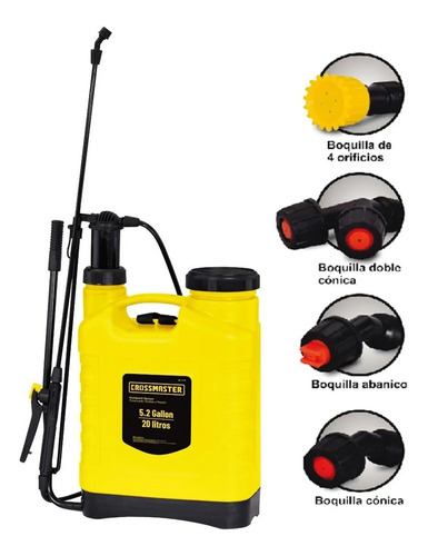 Pulverizador Mochila A Presión Manual 20 Lts Crossmaster