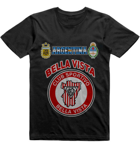 Remera Infantil Negra Bella Vista Bahia Blanca