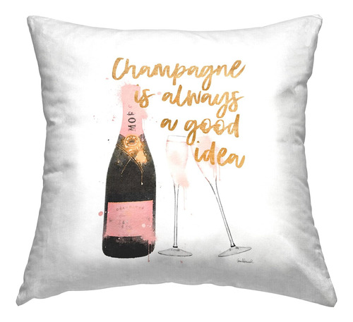Almohada Diseño Botella Champán Always Good Idea 45x45 Cm