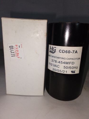 Capacitor De Arranque 378-454 Mfd 110v