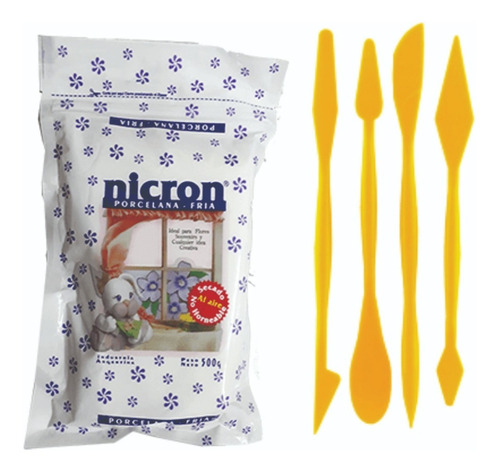 Kit 5 Art Paquete Porcelana Nicron Estecas Plasticas 