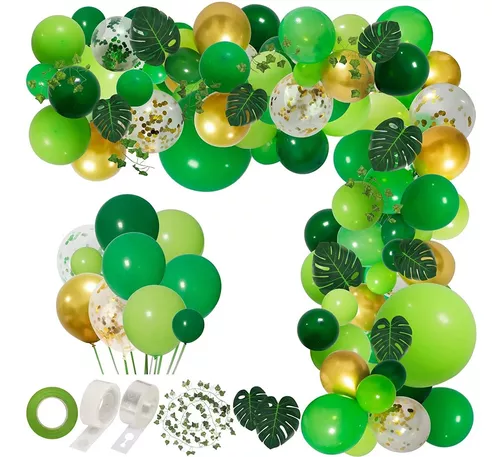 10 Globos verde oscuro Ø25 cm para cumpleaños y fiestas