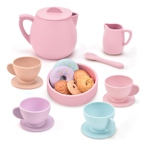 Set De Fiesta De Té De Silicona Lorfancy, 20 Piezas, Para Ni