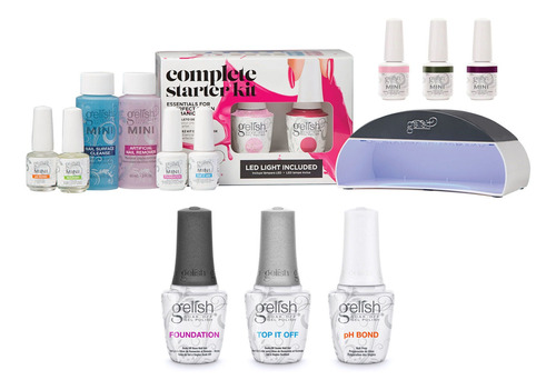 Kit De Esmaltes En Gel Para Uñas Gelish Lámpara Led