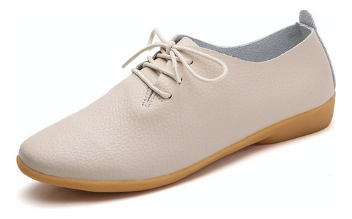 Pisos De Color De Las Mujeres Oxford Sólido Otoño Zapatos