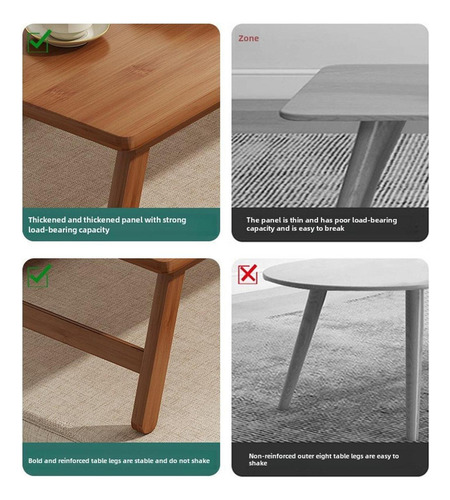 Mesa De Suelo Japonesa, Mesa De Centro Plegable, Muebles, -