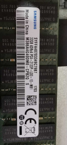 Memória Samsung 32gb Ddr4 4drx4 Pc4-2133p-ld0-10-mb1