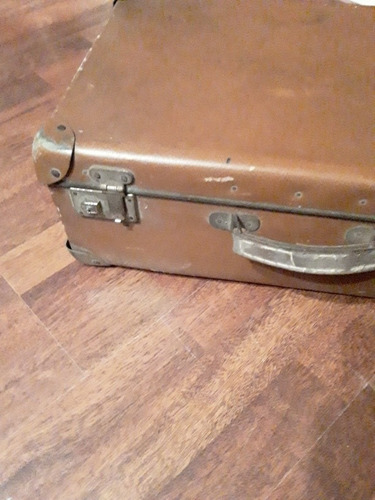 Valija, Caja Guardar, De Madera Forrada En Papel. Tipo Cuero
