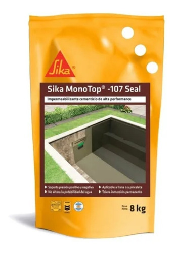 Sika Monotop 107 Impermeabilizante Para Tanques Piletas 8kg