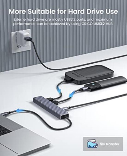 Hub Usb C 3.2, Orico 4 Puertos Usb 3.2 Gen 2 Adaptador Usb C