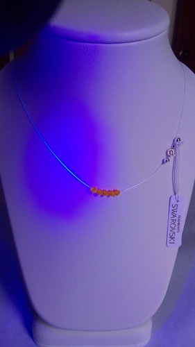 Collar En Nylon Swarovski Y Plata
