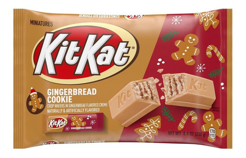 Kit Kat Gingerbread Cookie Minis Crisp Wafers Importación